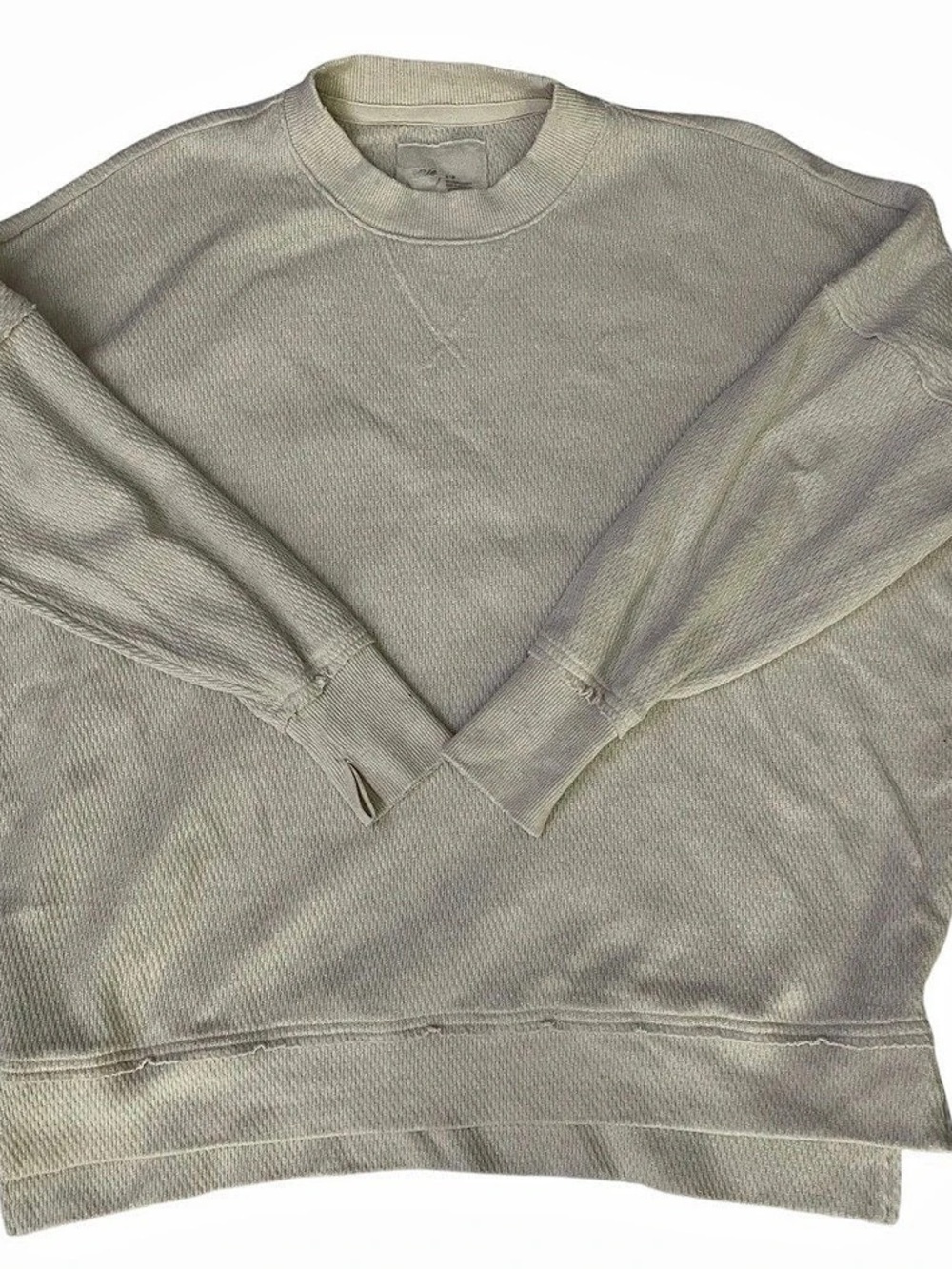 aerie Ribbed Crewneck Sweatshirt Size Medium oversized PTP 30”